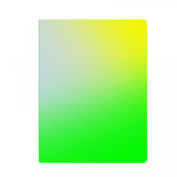 Nuuna, Notizbuch, Fresh Flex-Cover aus recyceltem Leder Seiten minidots, Print grün-gelb verlaufend, top